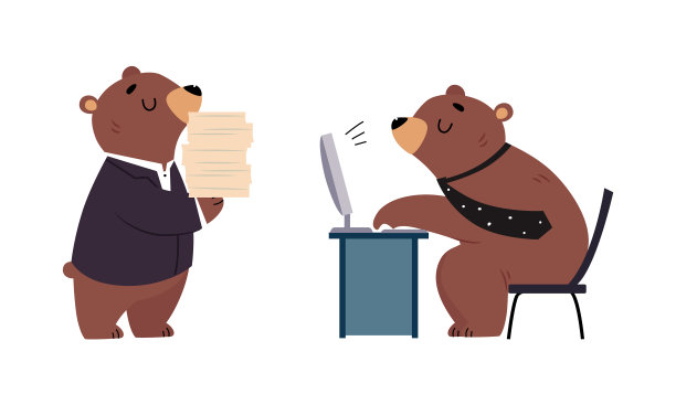 熊性格经商活动集棕野图片下载