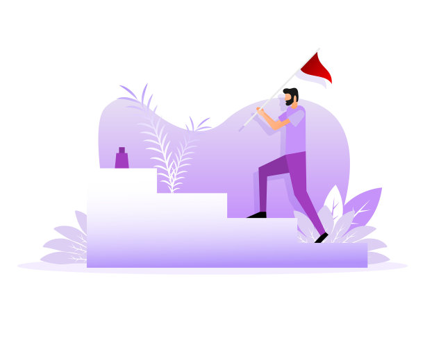 向前走的人扁平设计扁平图标与去图片下载