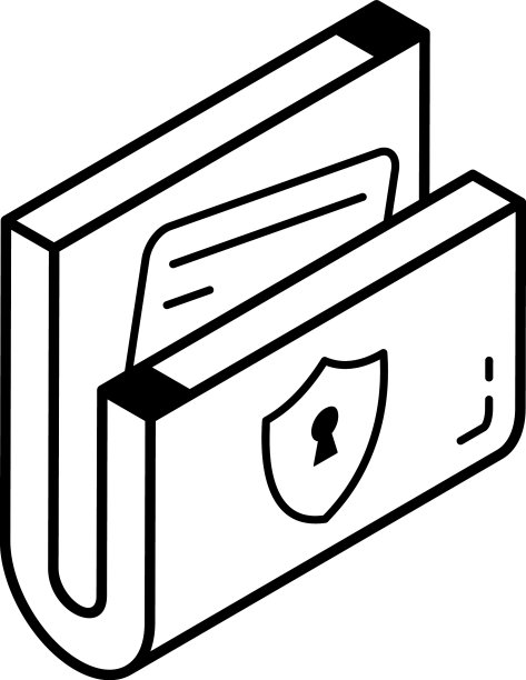 文件夹安全性的等距图标图片下载