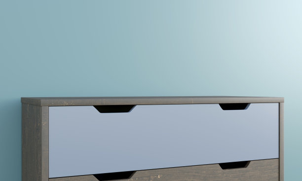 蓝绿色的墙壁和橱柜图片下载