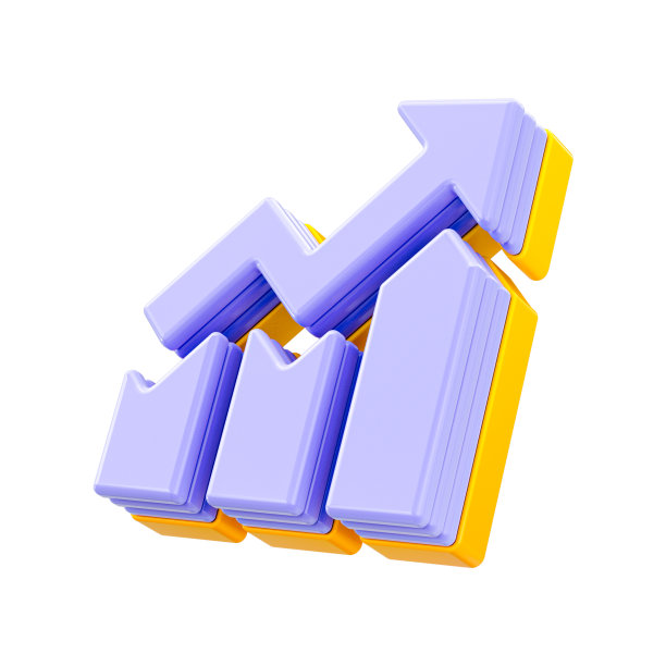 商业图表增长的财务管理3d渲染概念标志性图片下载