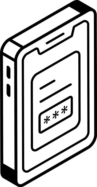 APP密码2.5D线性图标图片下载