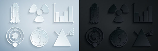 设置罗盘饼图信息图表太阳系图片下载