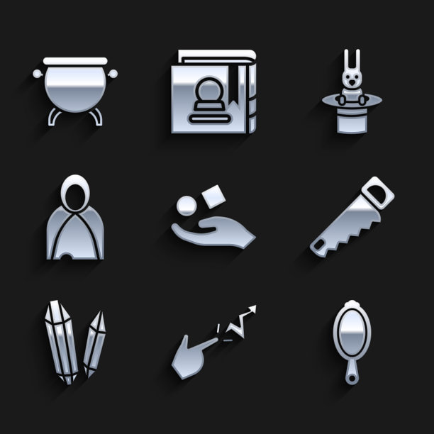 设置立方体悬浮在上面的手法术魔法图片下载