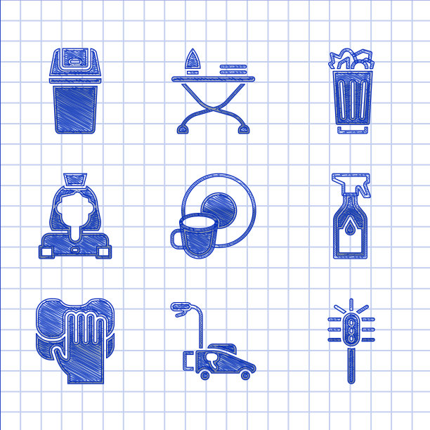 把洗碗、割草机、马桶刷都放好图片下载