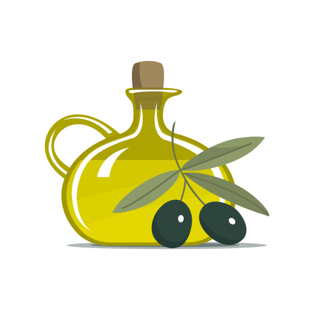 白色背景上有叶子的橄榄枝图片下载