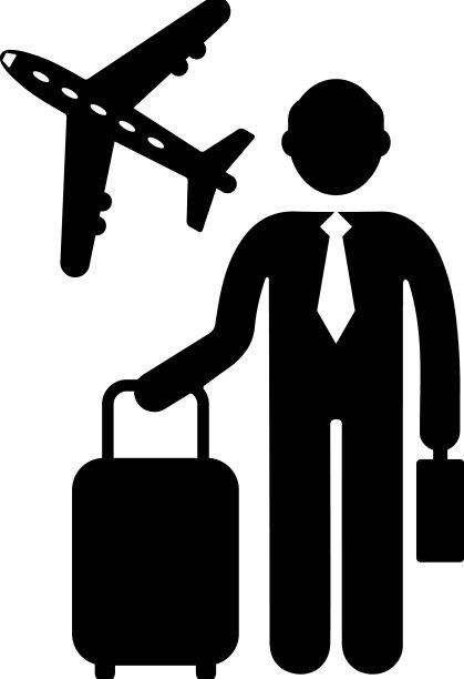 商务旅行访问图标黑色图形图片下载