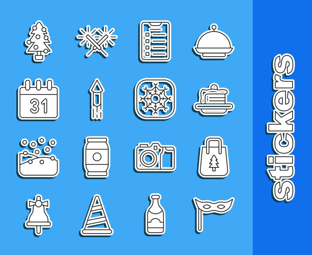 集线节日面具圣诞购物袋图片下载