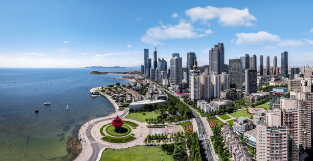 航拍中国现代城市建筑景观图片下载