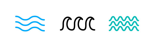 水波标志图标设线海路图片下载
