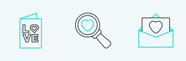 设置线信封与情人节心情人图片下载