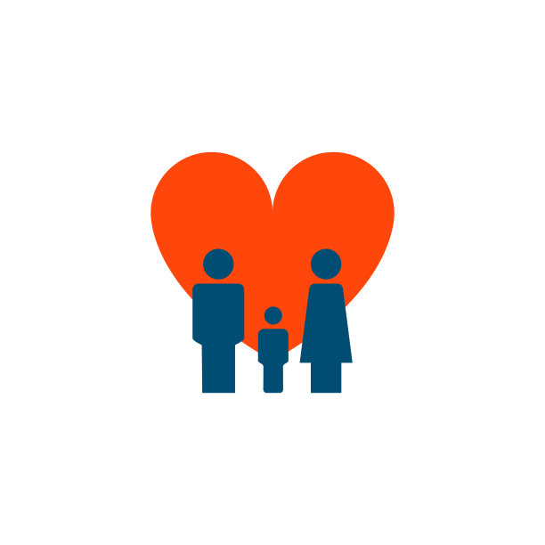 家庭标志红心健康爱家庭图片下载