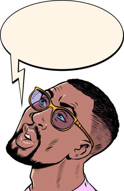 波普艺术帅哥惊讶地大抬头图片下载