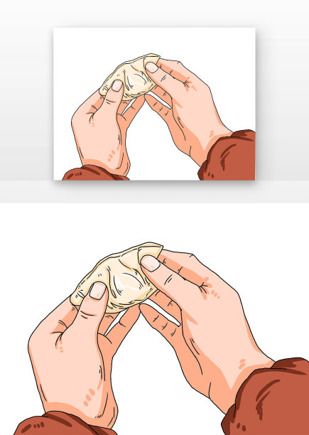 包饺子的手图片下载