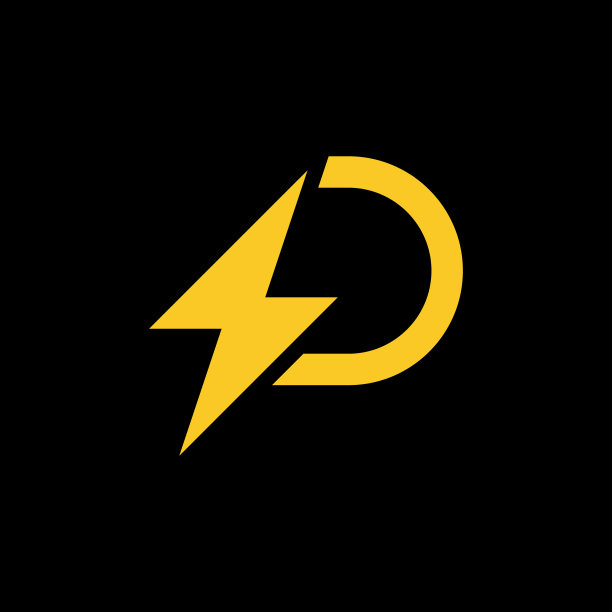 字母p与螺栓能源标志设计图片下载