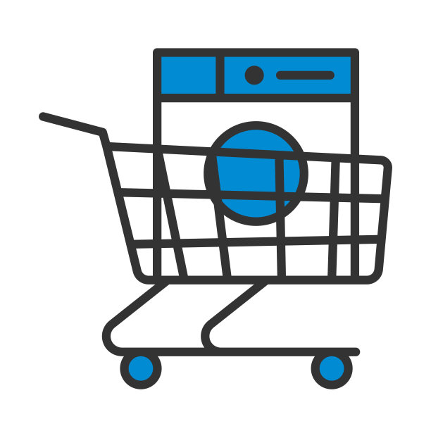 购物车与洗衣机图标图片下载