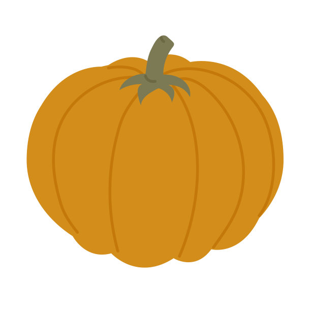 向量橙色的南瓜。感恩节和万圣节的元素。图片下载