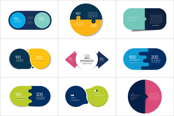 两个元素旗帜。2步设计，图表，信息图，一步一步数字选项，布局。图片下载