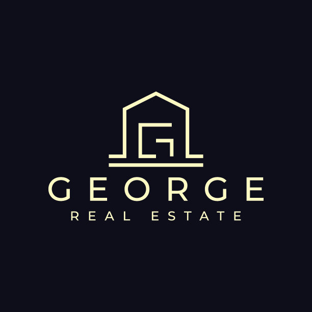 字母G房屋标识设计，适用于房地产、物业和建筑图片下载
