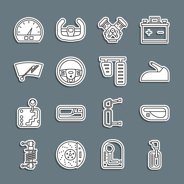 设线换挡车车门把手手刹图片下载