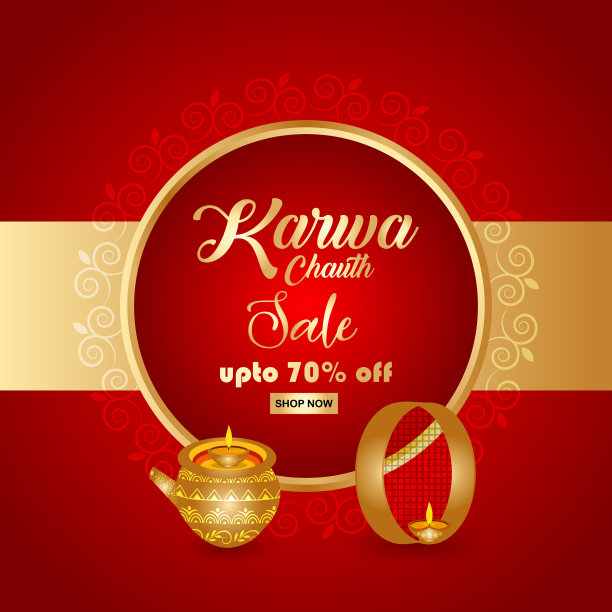 Karwachauth节日打折优惠促销横幅图片下载