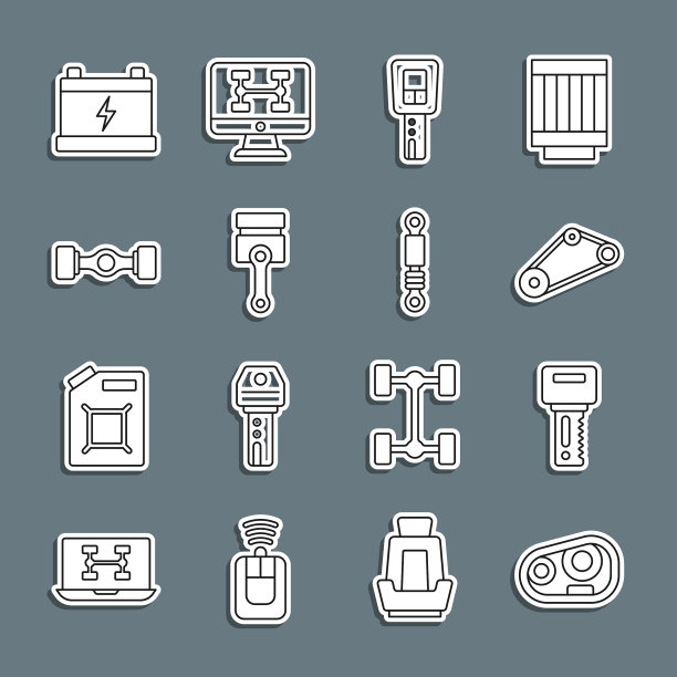 设置线汽车大灯键与远程计时图片下载