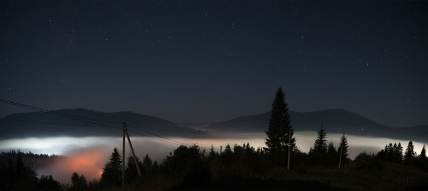 雾山夜景图片下载
