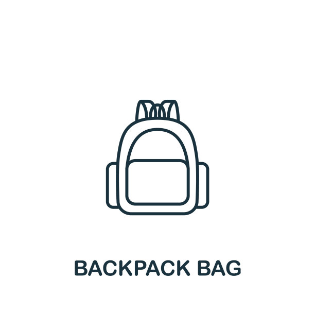 背包包图标线简约线户外图片下载