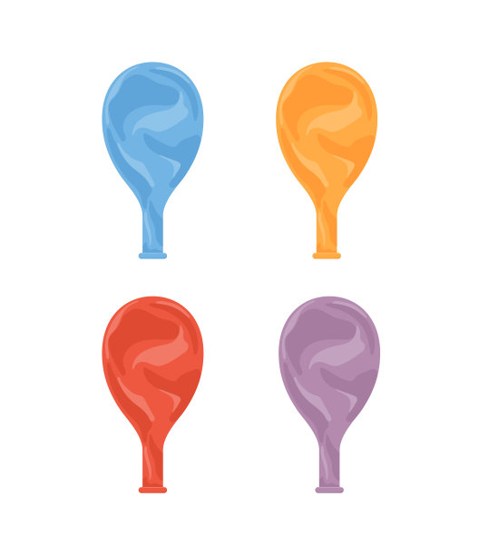 放平了气的橡皮气球图片下载