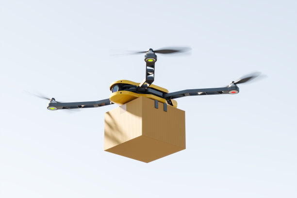 送货无人机，盒子在空中。模型图片下载