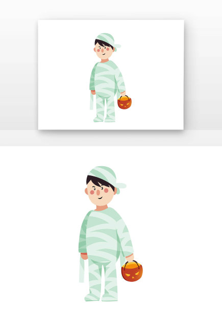 万圣节木乃伊儿童图片下载