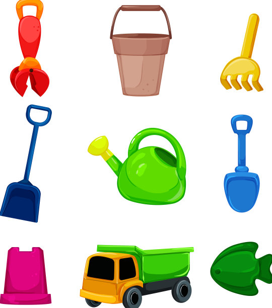 沙滩玩具套装卡通图片下载