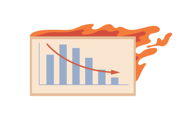 业务报告或项目截止日期着火图片下载