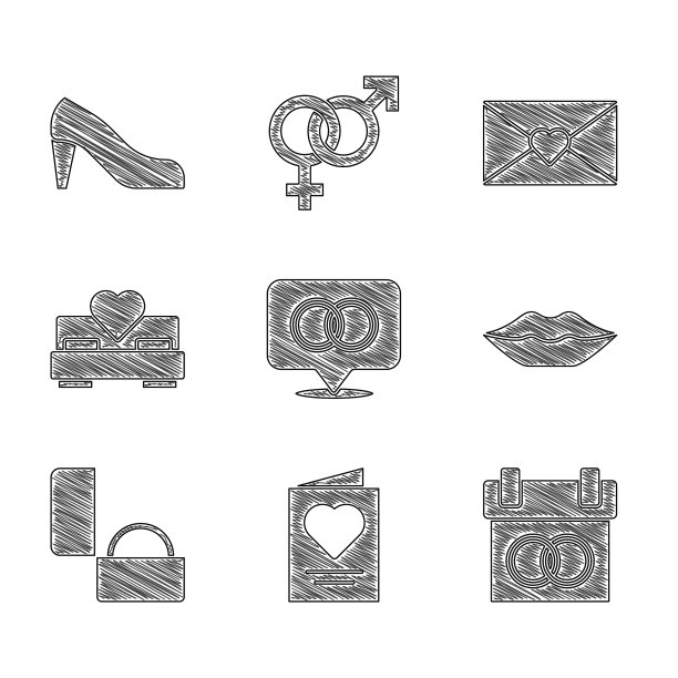 结婚戒指，贺卡，日历图片下载