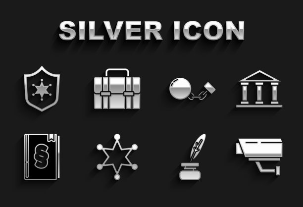 设六角形警长法院大楼图片下载