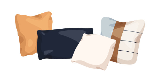 现代的矩形和方形枕头图片下载