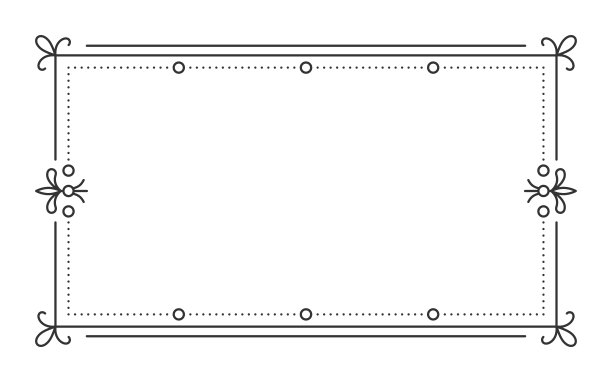 古董边框分隔器分隔黑线图片下载