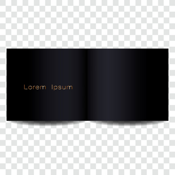 黑纸，卡片或目录模板，孤立矢量插图。图片下载