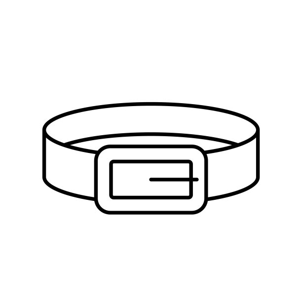 轮廓男子皮带与扣图标eps 10图片下载