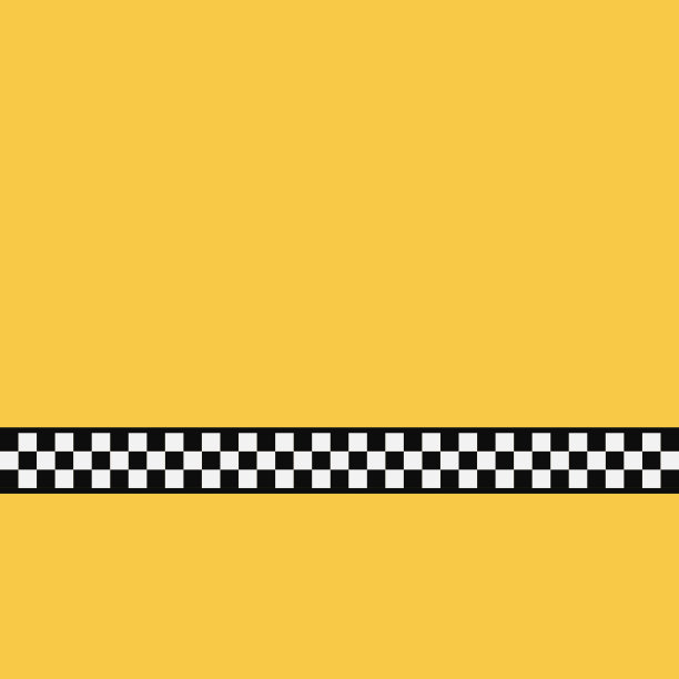 黄色出租车风格无缝模式可编辑矢量图片下载