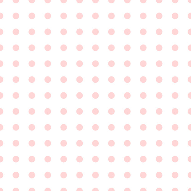 粉色圆点上的白色无缝图案可编辑矢量图片下载