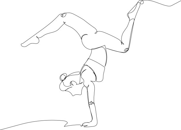 女子倒立一行艺术连续一行图片下载