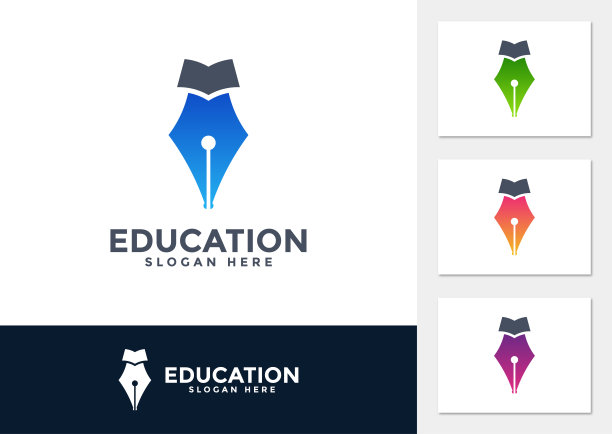 笔教育插画设计模板图片下载