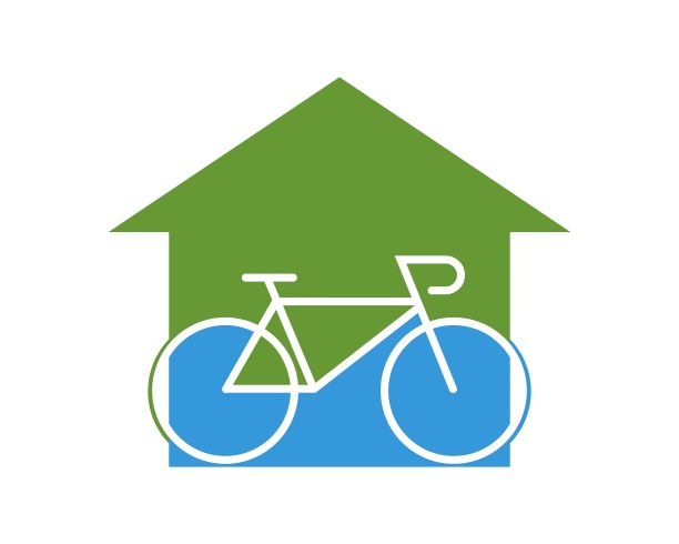 房子的形状，里面有自行车图片下载