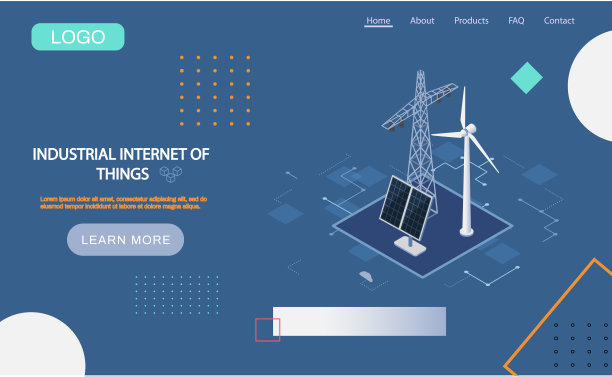 工业物联网登陆页面模板。智能替代绿色能源图片下载