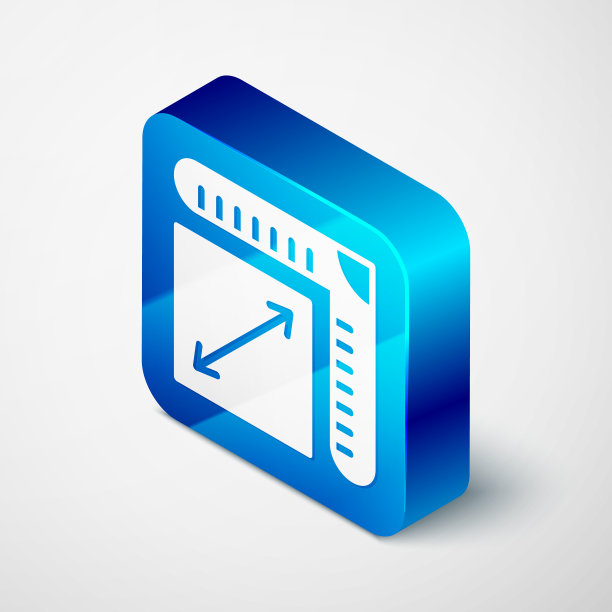 等距纸张尺寸图标隔离在灰色上图片下载