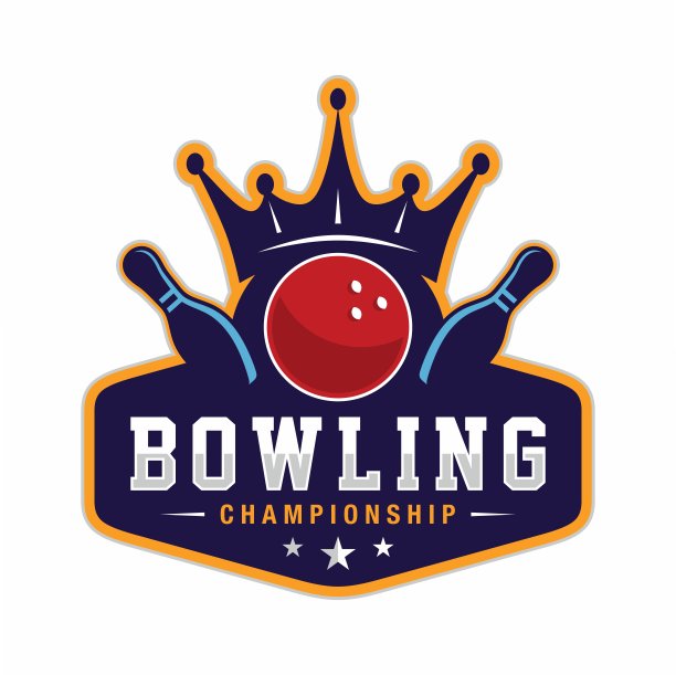 保龄球运动标志图标模板设计图片下载