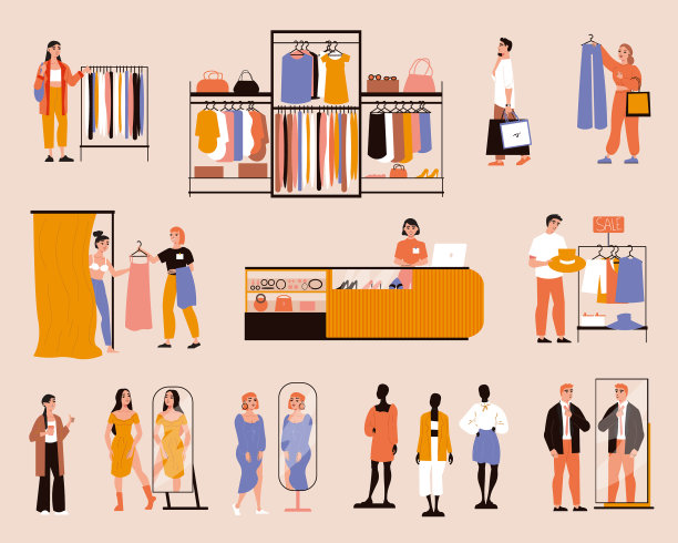 时尚精品色系套装图片下载