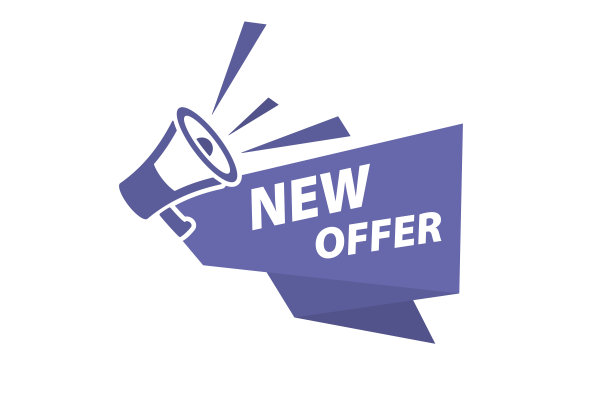 现代紫罗兰矢量横幅丝带新提供与扩音器。图片下载