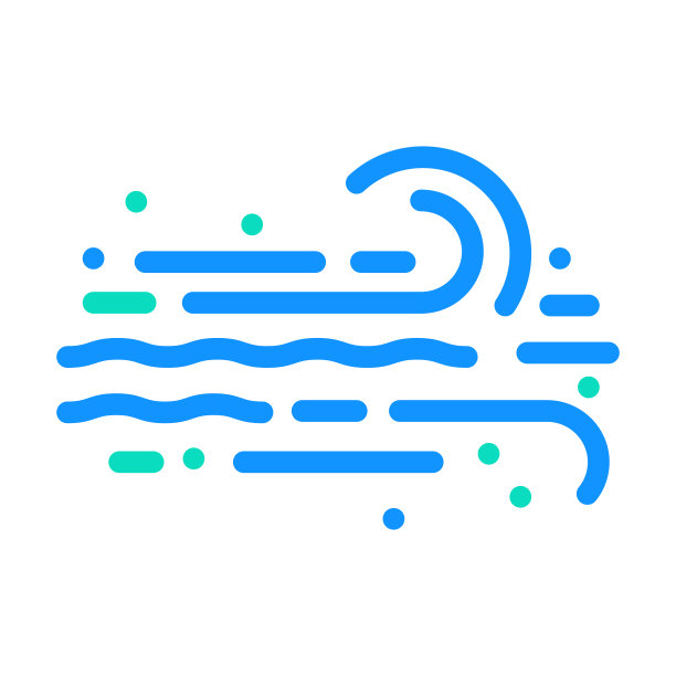 气流颜色图标矢量插图图片下载